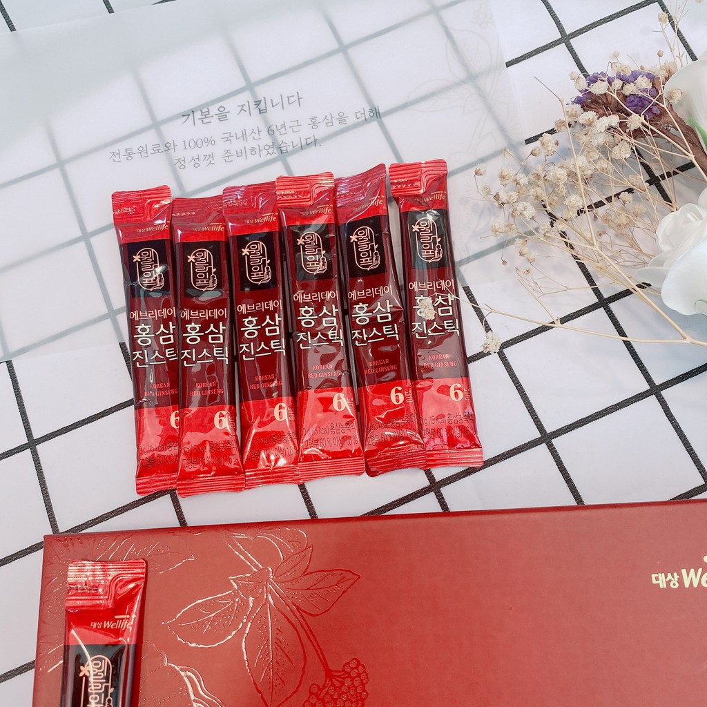 Nước hồng sâm Stick Daesang Wellife Red ginseng stick 10gx30 gói