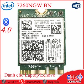 Cạc Mạng WIFI Laptop INTEL 7260NGW , Card mạng Laptop Lenovo