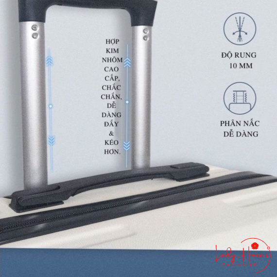 HÌNH THẬT_Vali Kéo Du Lịch In Hình Không Bong Tróc Họa Tiết Mới Chất Liệu Nhựa Nhám PC+ABS Bền Hàng Đủ Size
