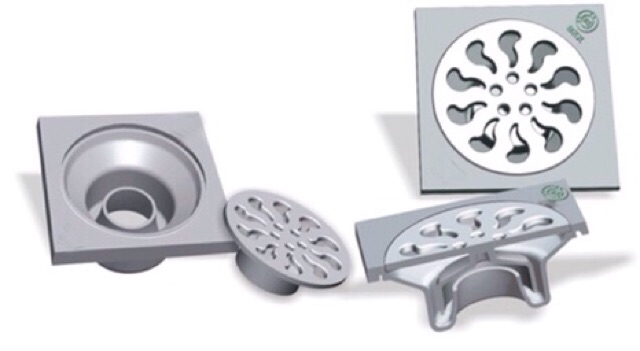 Phễu thoát sàn inox kiểu chuôi ngắn (10x10cm)