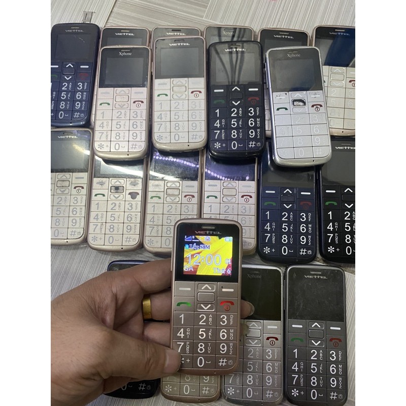 Điện thoại Viettel V6216i Hoặc Xphone 2 Sim Cũ - Điện Thoại Người Già Kèm Pin Sạc