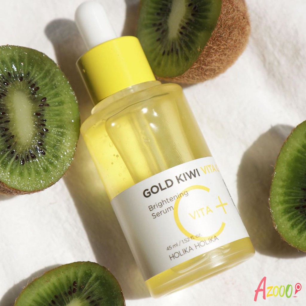 Set 2 lọ tinh chất dưỡng ẩm, làm trắng da Holika Holika gold Kiwi vita C + Brightening Serum