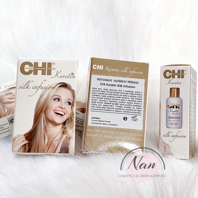 [Auth]Tinh Dầu CHI Dưỡng Tóc Cao cấp Keratin Silk Infusion 15ml