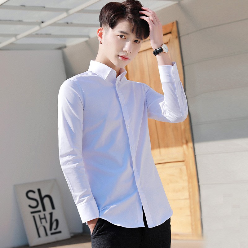 Áo sơ mi nam đẹp, dài tay hàn quốc vải cotton mềm cao cấp loại 1 | BigBuy360 - bigbuy360.vn
