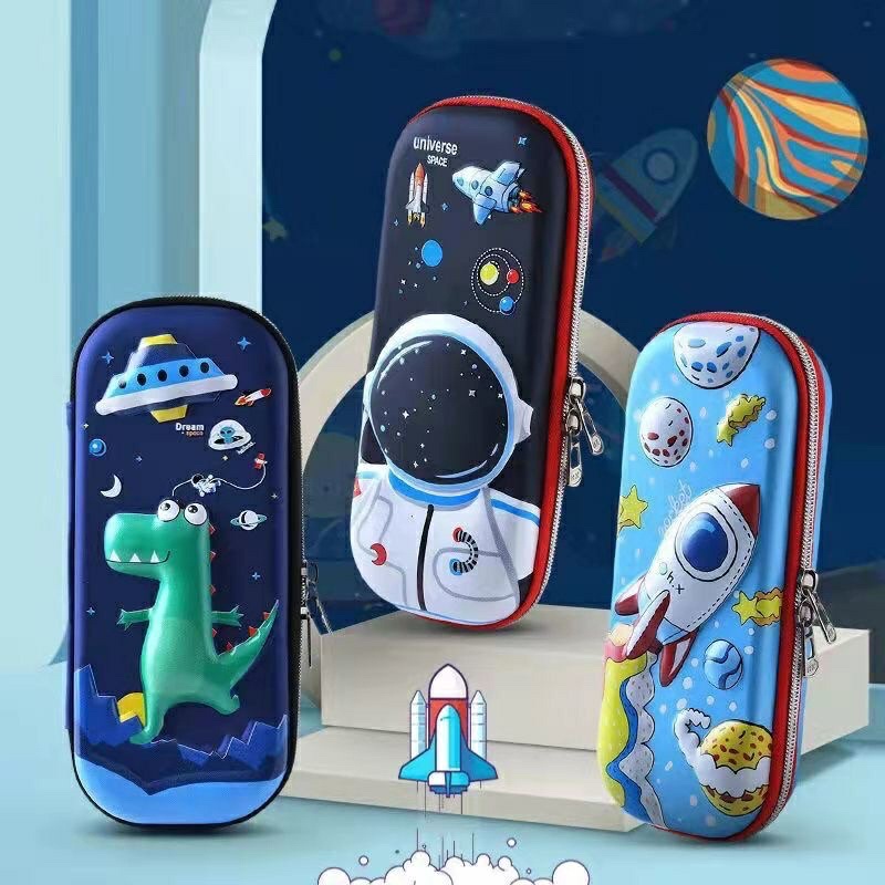 Hộp bút ví bút 3D cao cấp chống nước hình ô tô phi hành gia Ngựa Pony đáng yêu cho học sinh tiểu học