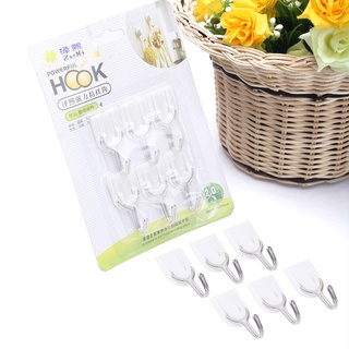 Combo 6 móc treo đồ, vật dụng dán tường
