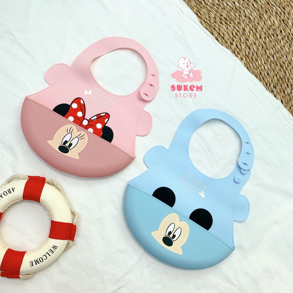 Yếm máng silicone Mickey