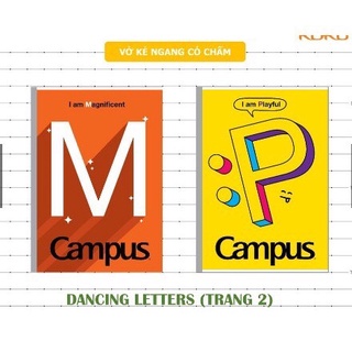 Vở CAMPUS kẻ ngang 120 tr DANCING LETTERS - TOP2 SHOP