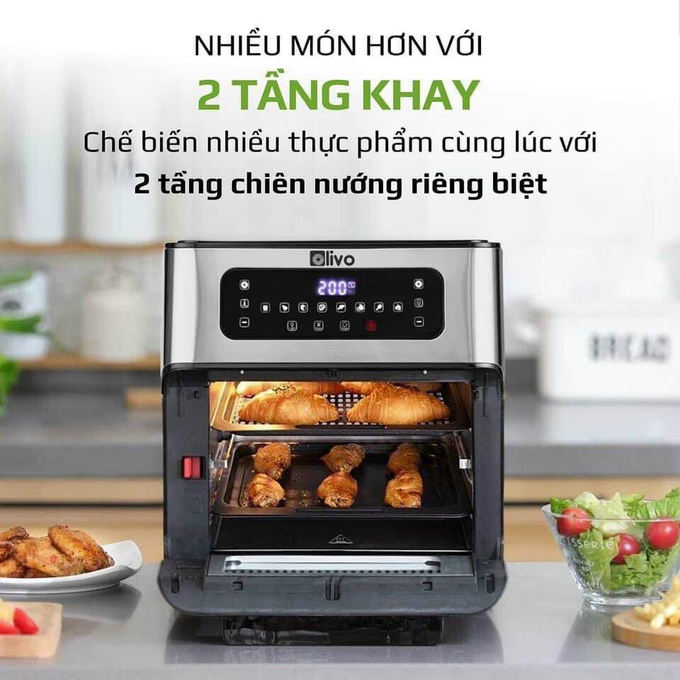 Nồi Chiên Không Dầu OLIVO AF12 Dung Tích 12L Công Suất 1800W Chính Hãng BH 24 Tháng Thương Hiệu Mỹ.