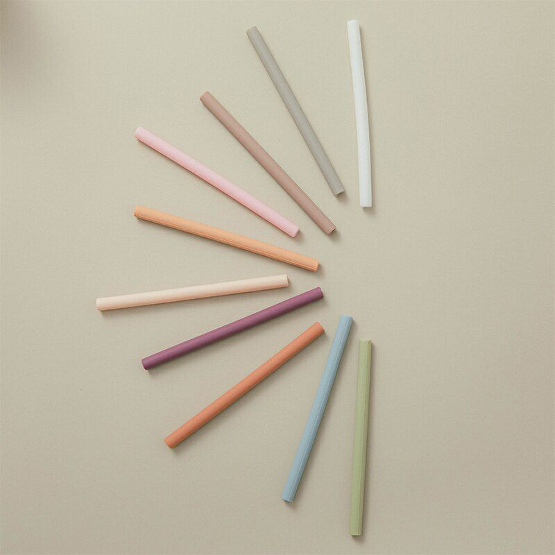 Ống hút silicone cho bé ăn dặm, phong cách Hàn Quốc nhẹ nhàng