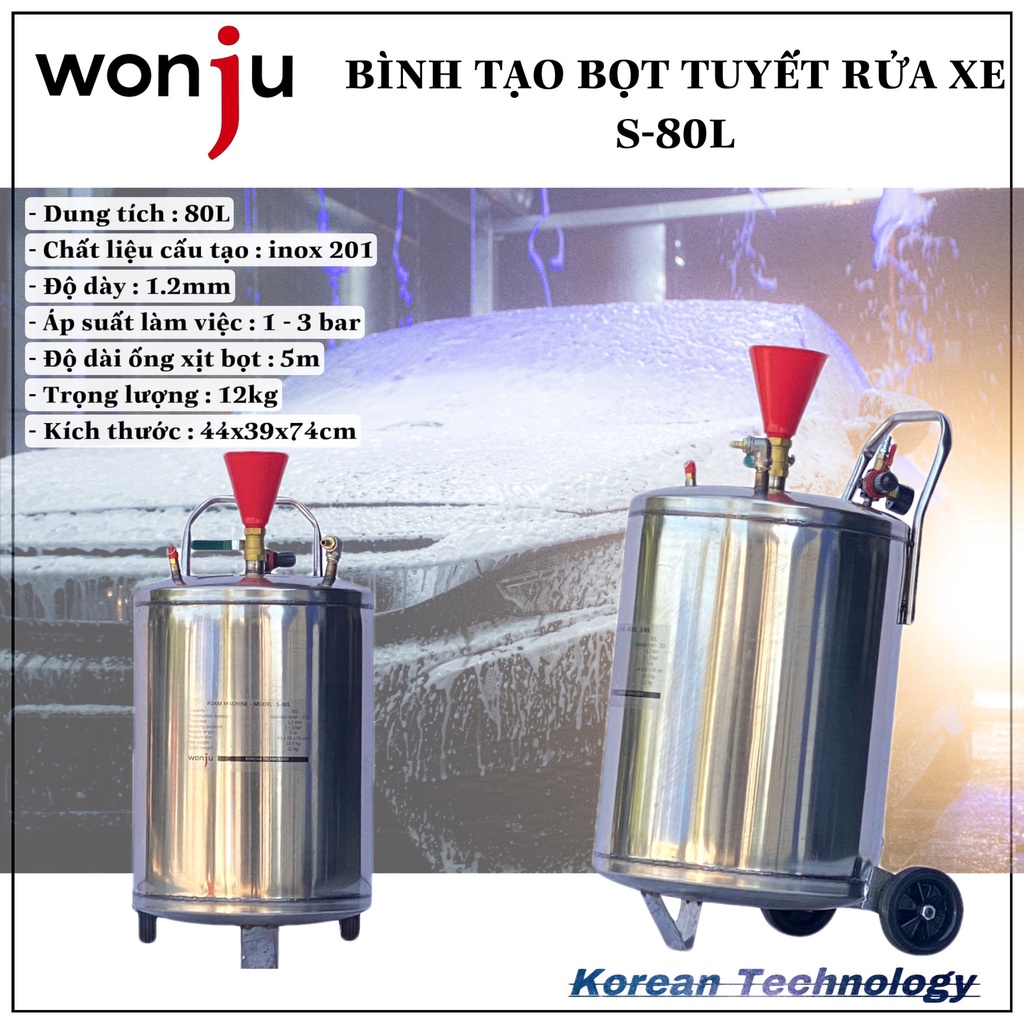 Bình tạo bọt tuyết rửa xe inox 201 . Giá tốt mùa dịch !!!!😊😆😆.