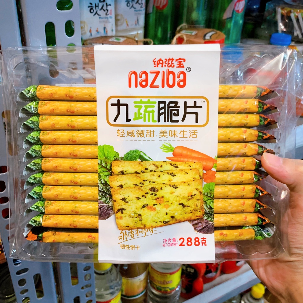 Bánh Quy Giòn Vị Rau Củ Naziba Gói 288g