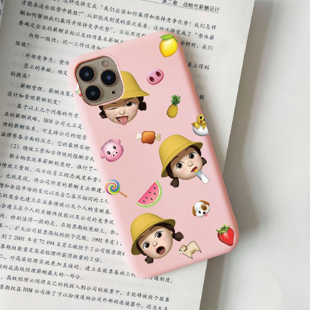 Ốp iphone - Ốp lưng Girl emoji trơn 5/5s/6/6s/6plus/6s plus/7/8/7plus/8plus/x/xs/xs max/11/11pro max