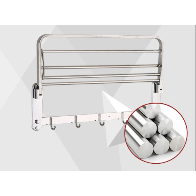 Kệ Treo Khăn Tắm Đa Năng Chất Liệu Inox Siêu Bền - Kệ Inox Treo Khăn Tắm Đa Năng Kích Thước 60x24x17cm