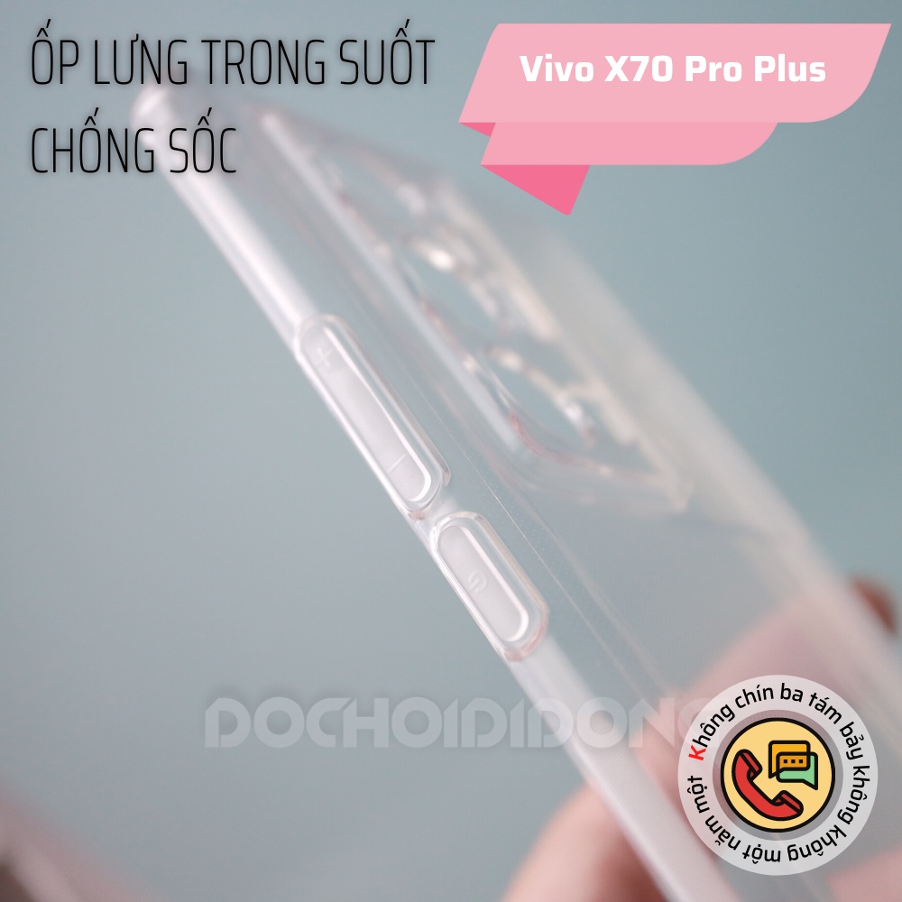 Ốp Lưng Dẻo Trong Suốt Cho Vivo X70 Pro Plus Chống Sốc Bảo Vệ Camera