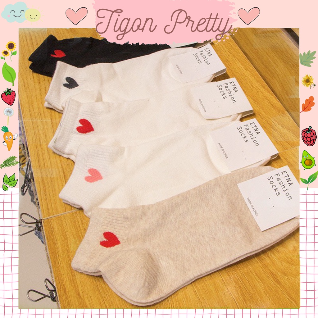 Vớ Nam Nữ trái tim hàn quốc unisex - SẴN HÀNG