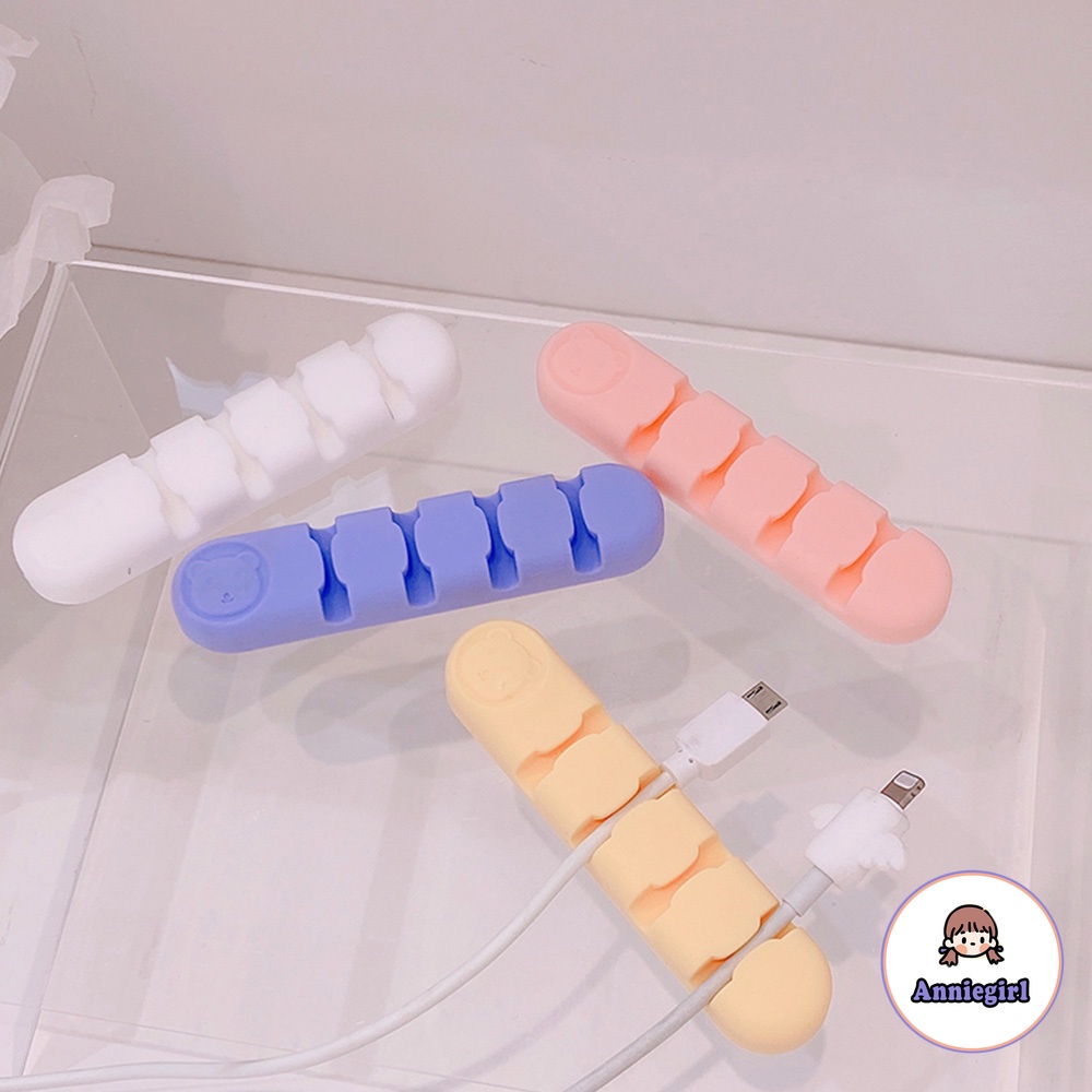 Dụng cụ sắp xếp dây cáp USB/ tai nghe/ cáp sạc bằng silicone tiện lợi