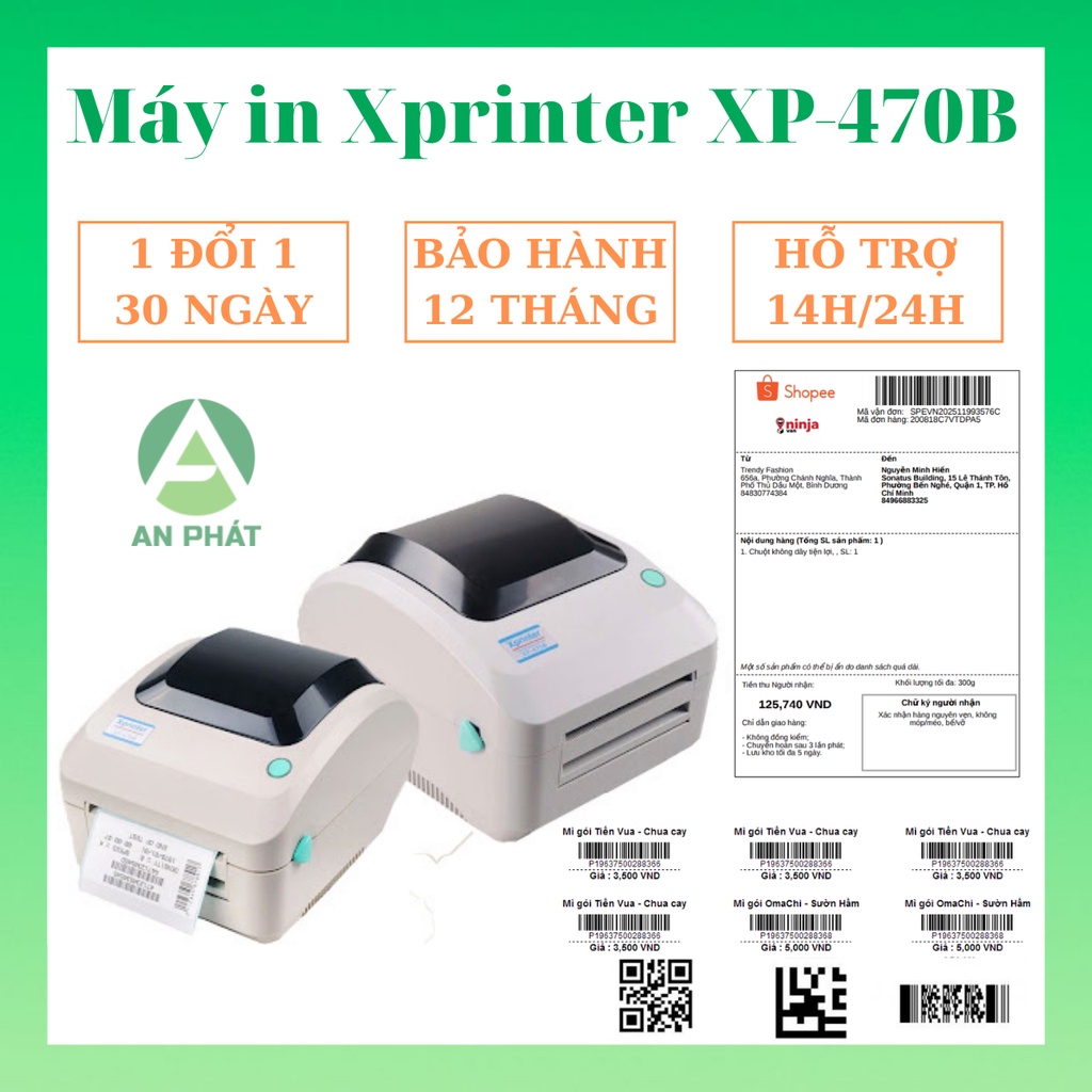 Máy In Mã Vạch Xprinter XP-470B
