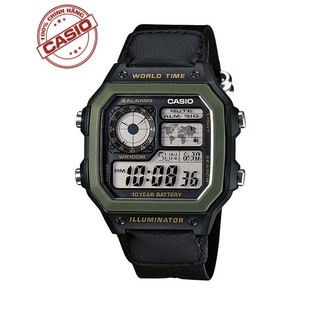 Hot đồng hồ quân đội nam casio worldtime ae-1200whb-1bvdf dây dù chính hãng anh khuê có thẻ bảo hành và tem chính hãng