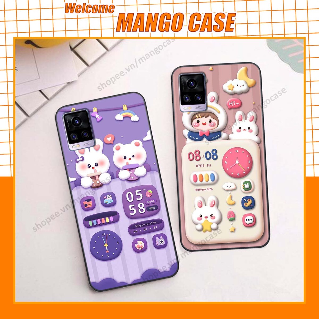Ốp lưng Vivo V20 hình gấu, thỏ, đồng hồ cute dễ thương