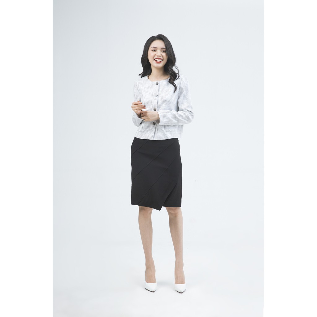 [NHẬP WABRTL5 GIẢM 10% TỐI ĐA 50K ĐH 250K ]Áo Vest nữ Tweed cổ tròn IVY moda MS 67M5032