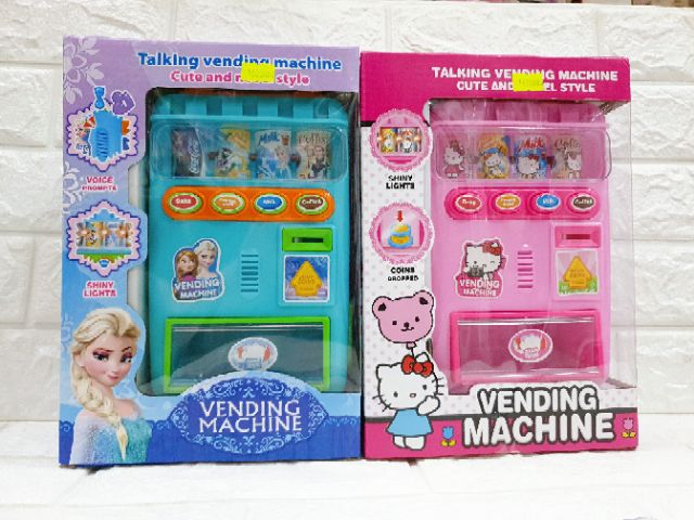 Máy bán nước ngọt đồ chơi Elsa/ Hellokitty dùng pin