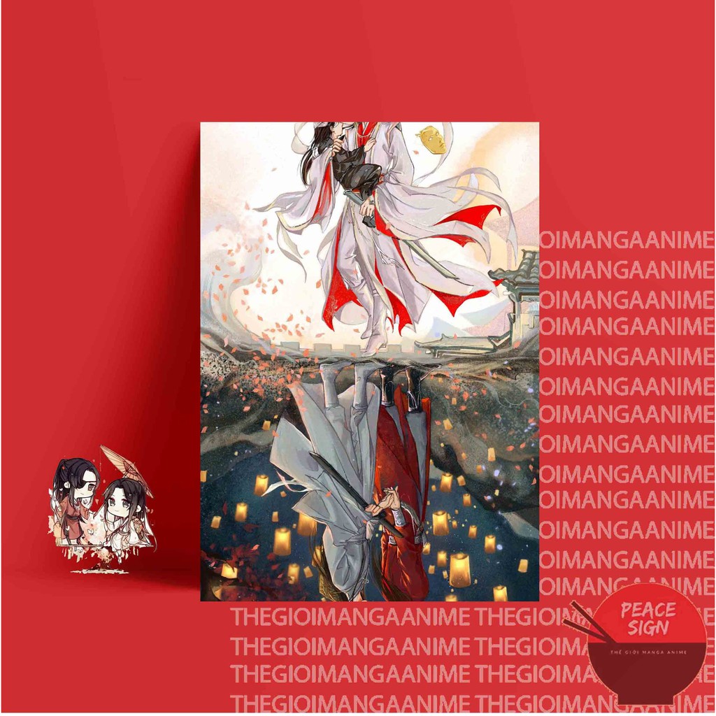 Tấm Postcard giấy 260gsm cao cấp THIÊN QUAN TỨ PHÚC A5 anime chibi ảnh đẹp nhiều mẫu