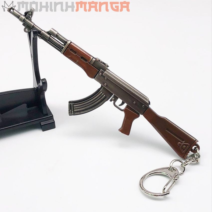 Móc khoá hợp kim mô hình súng AKM AK47 AK trong game bắn súng PUBG gun 12cm siêu đẹp