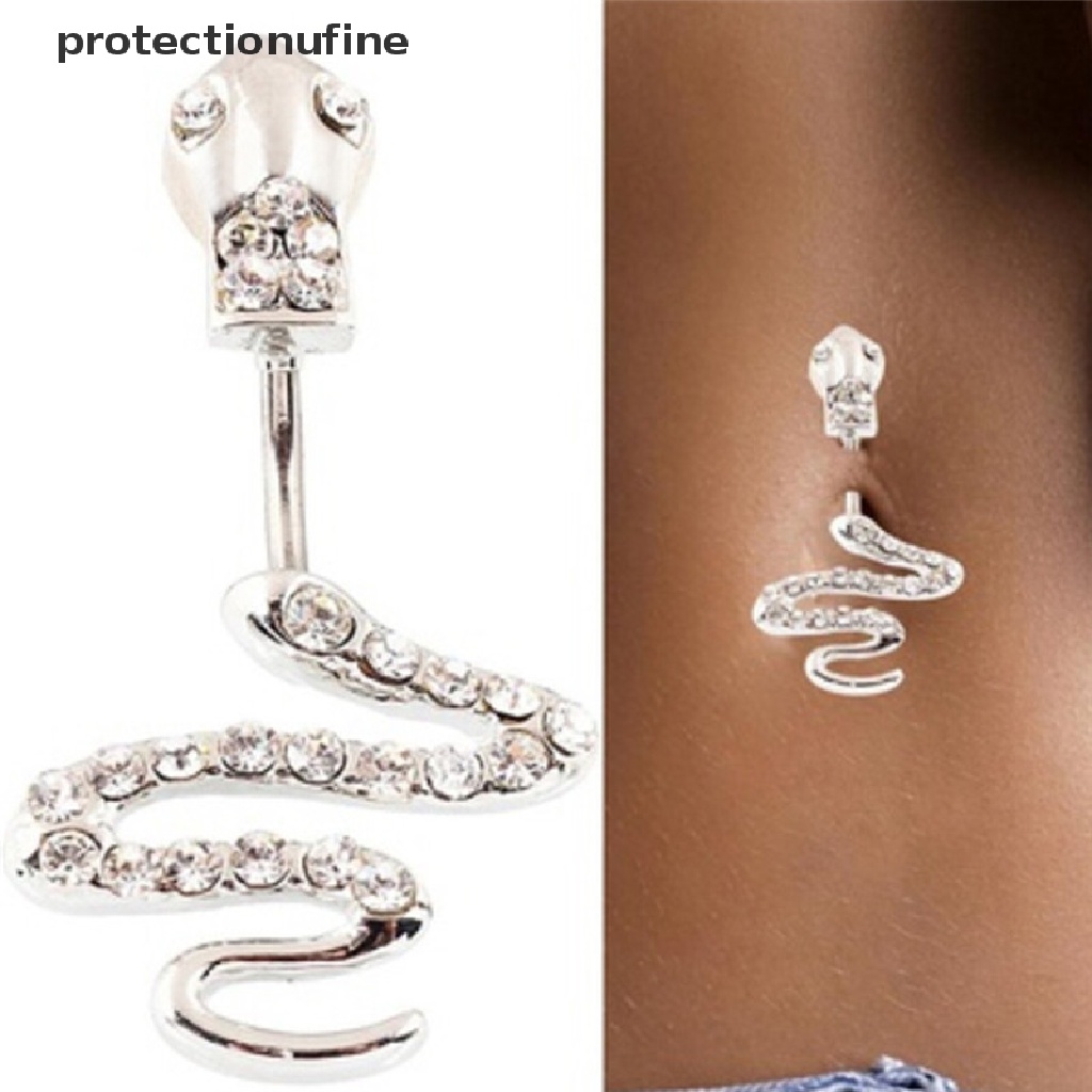 Khuyên Rốn Hình Rắn Bằng Thép Không Gỉ PR3VN Cho Nữ