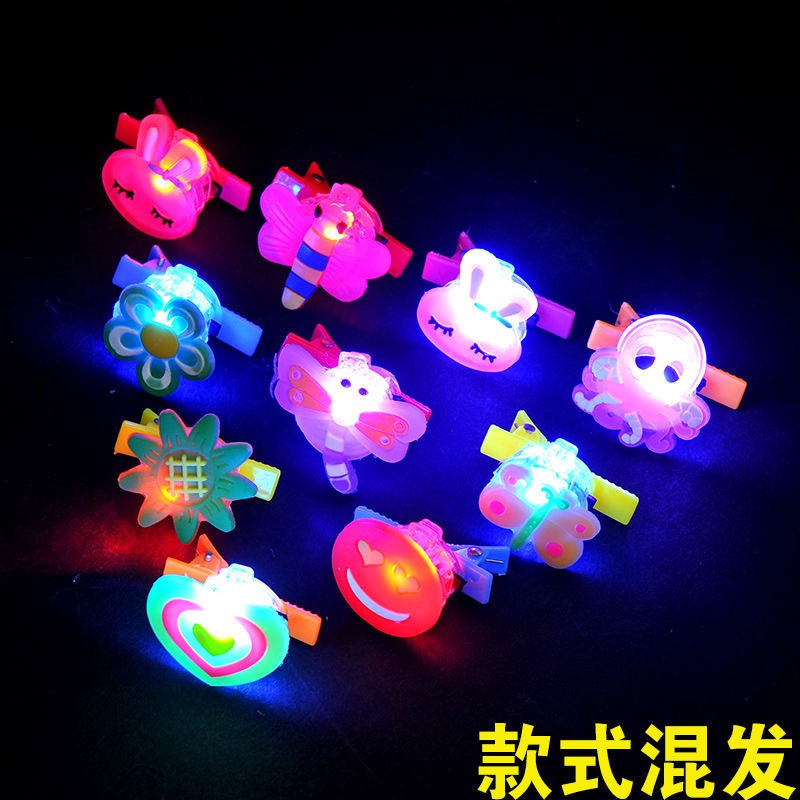 Kẹp tóc cho bé họa tiết hoạt hình có đèn Led trang trí dễ thương