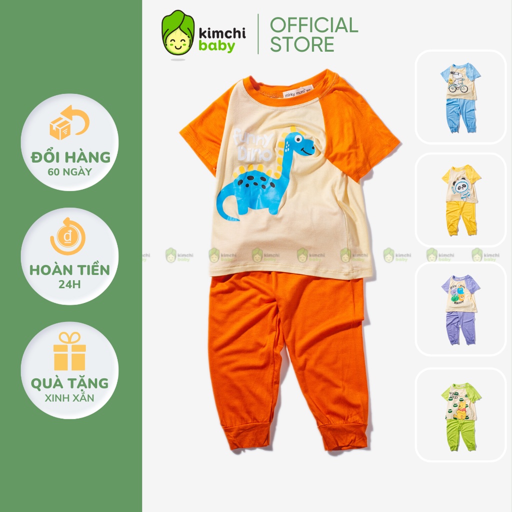 [SZ ĐẠI] Bộ Dài Tay Cho Bé Trai, Bé Gái Minky Mom Vải Thun Lạnh Hoạ Tiết Snoopy Giáp Lăng,Đồ Bộ Cho Bé Mặc Nhà MKMTD2208
