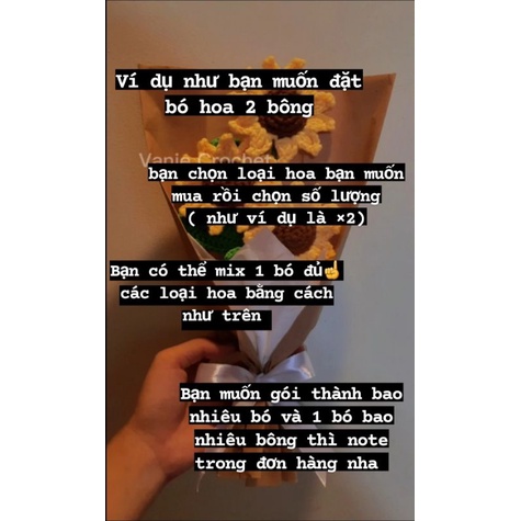 Bó hoa bằng len