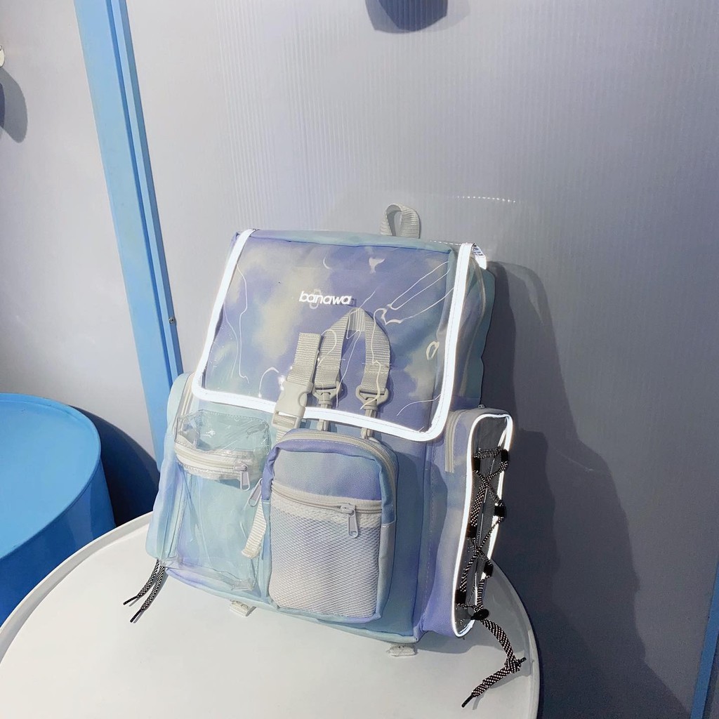 Balo Banawa Tie Dye See Thru Backpack