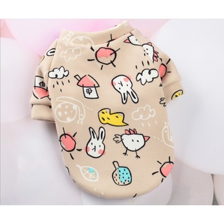 Áo nỉ chất đẹp hình gà con cho thú cưng 39k