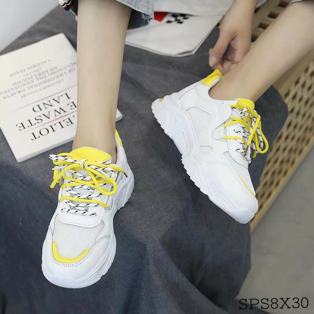 Giày Thể Thao Đế Cao Dây Pha Vạt Chữ (JINTU,Sport) (unbox)