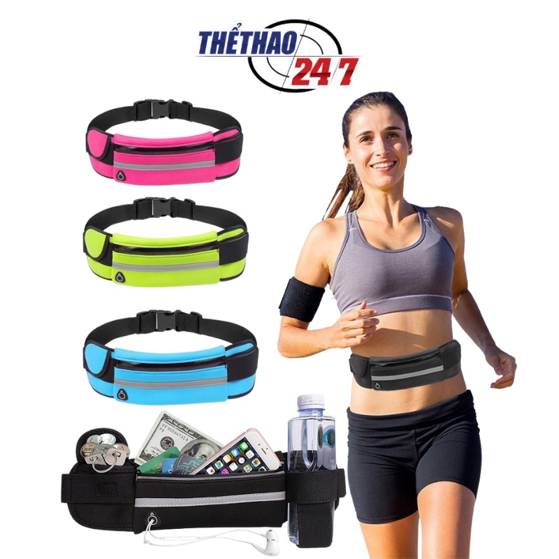 Túi Thể Thao Chạy Bộ Phản Quang Cho Nam Nữ Có Lỗ Luồn Tai Nghe Đựng Chai Nước To 500ml - 55K