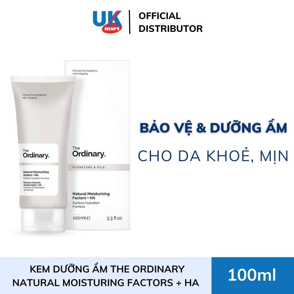 Kem Dưỡng Ẩm Tự Nhiên The Ordinary Natural Moisturizing Factors + HA 100ml