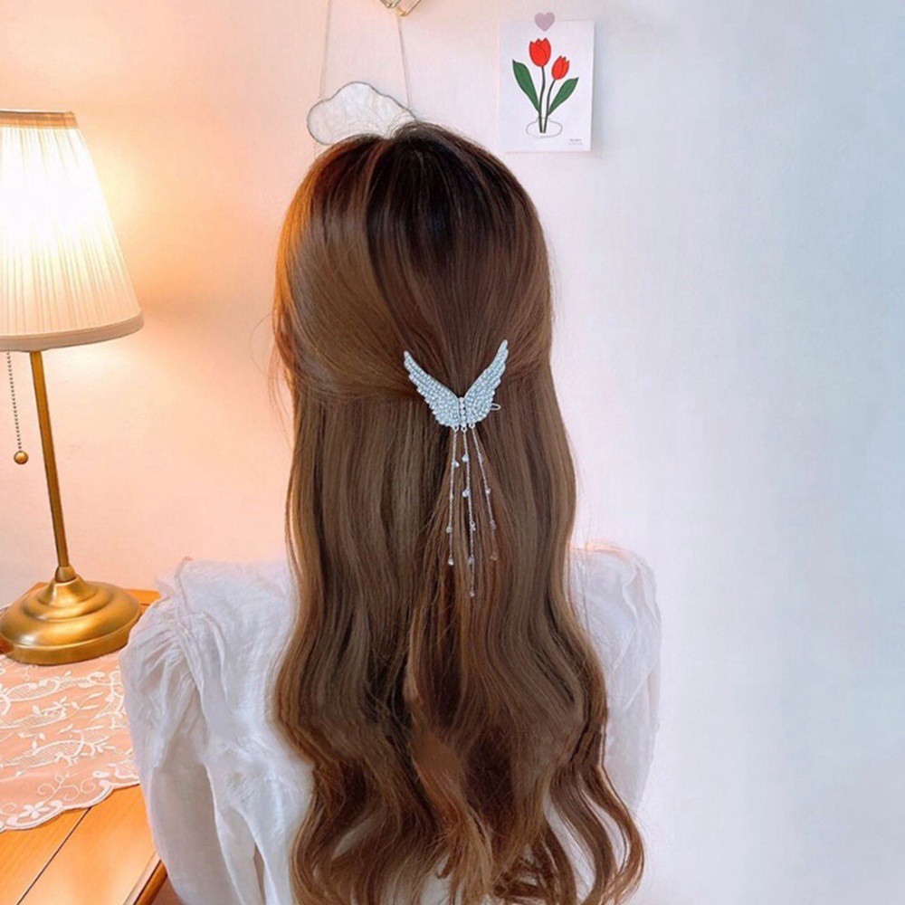 Kẹp Tóc Hình Đôi Cánh Bằng Hợp Kim Nhiều Màu Sang Trọng Thời Trang Hàn Quốc Cho Nữ