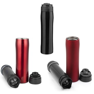 JoJo♥2 In 1 Portable French Press Coffee Travel Insulated Mug 12oz 350ml 3 Colors!