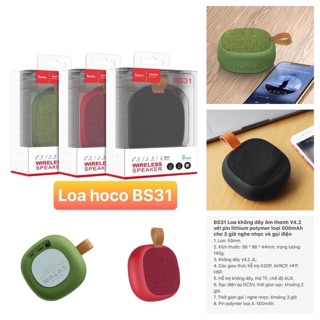 Loa Bluetooth HOCO BS31 xách tay
