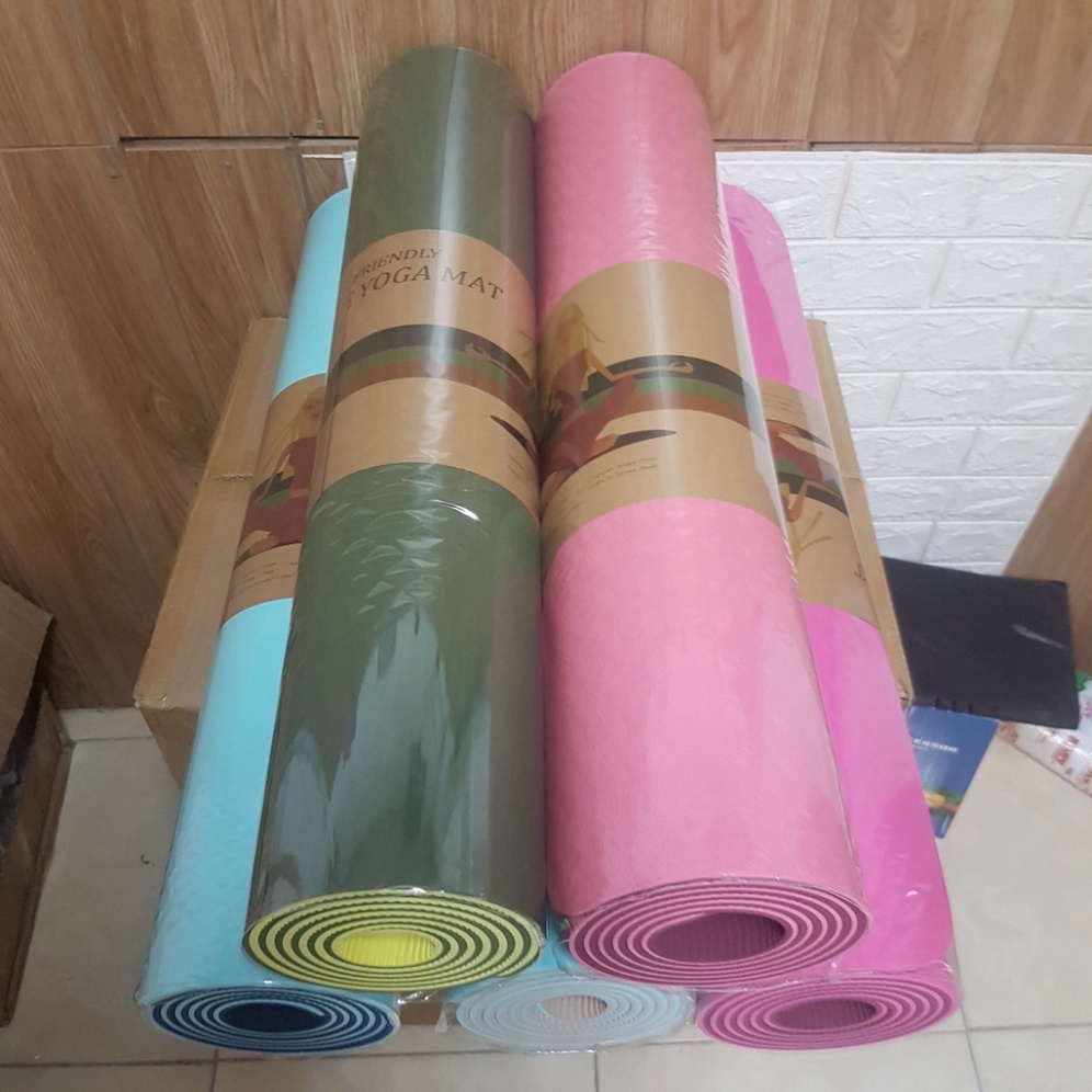 Thảm Tập Yoga TPE 2 Lớp LIA 6mm định tuyến Cao Cấp Chống Trượt - Hàng Loại 1 Chất Lượng Tuyệt Vời