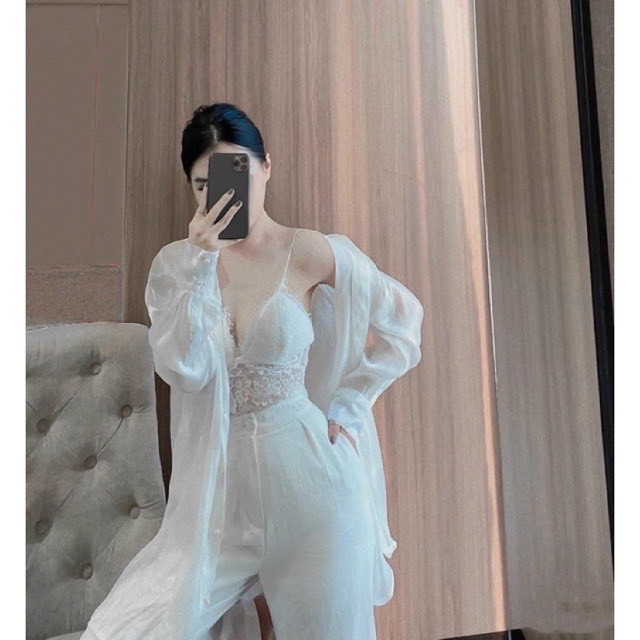 Áo 2 dây bra ren sexy 2 màu đen trắng