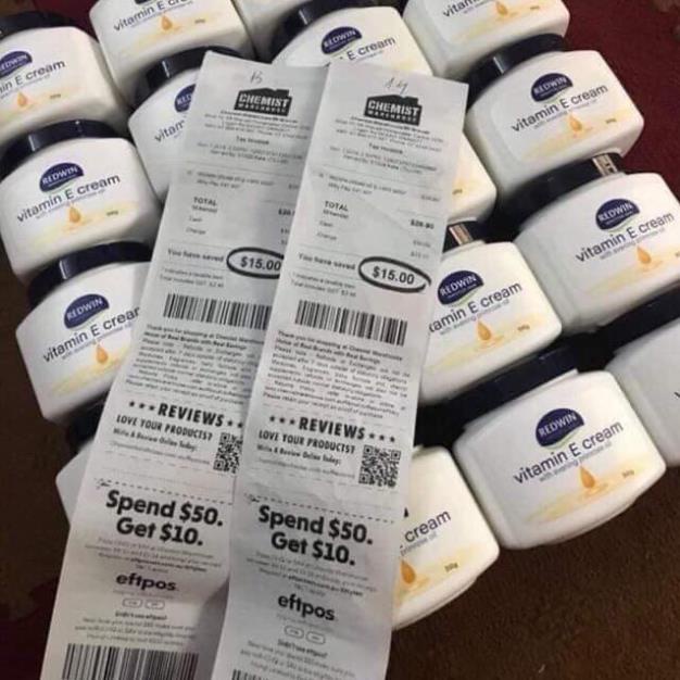 Vitamin E Cream có chứa tinh dầu hoa anh thảo Úc Redwin 300g [Chính hãng] | BigBuy360 - bigbuy360.vn