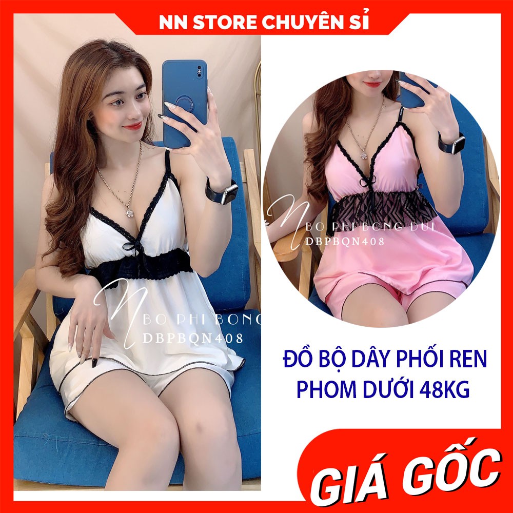 ĐỒ BỘ PHI BÓNG PHỐI REN DBPBQN408 ⚡ẢNH THẬT⚡ ĐỒ BỘ NGỦ SEXY ⚡ ĐỒ BỘ NỮ ⚡ ĐỒ BỘ MẶC NHÀ ⚡ BỘ PHI BÓNG QUẦN NGẮN