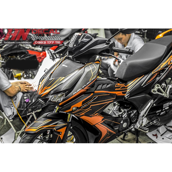 Tem Trùm Winner X Cam Đen Electric