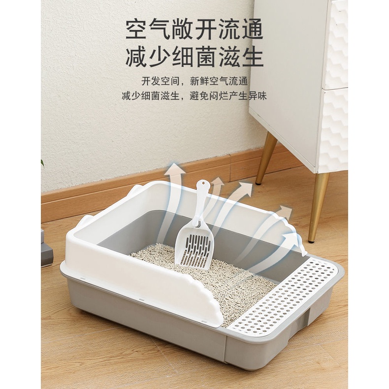 Hộp đi vệ sinh khử mùi chống văng dành cho mèo cưng