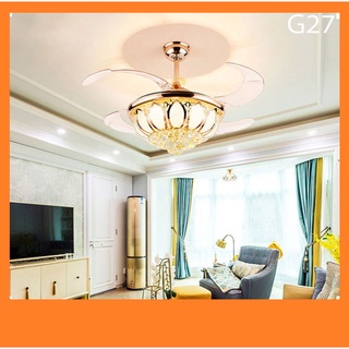 Quạt Trần Đèn - Quạt Trần Trang Trí Dấu Cánh - Quạt Trần Phòng Khách Cao Cấp Chế Độ Đảo Chiều
