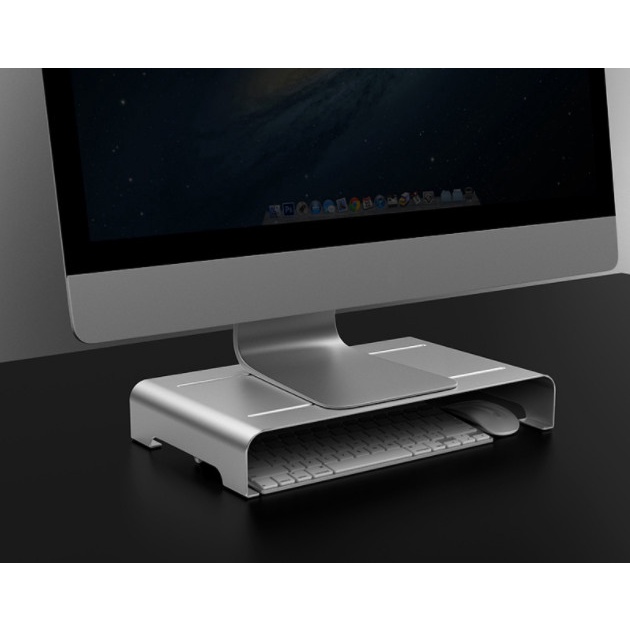 Kệ Để Màn Hình Máy Tính PC Nhôm Để Bàn Kê Đỡ Máy Tính Nâng Cao Chống Mỏi Vai Gáy Cho Công Ty Văn Phòng MACBOX P23