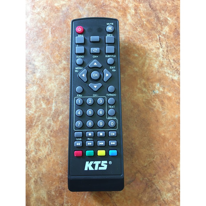 Điều khiển đầu thu KTS  - tặng kèm pin - Remote đầu thu truyền hình kỹ thuật số KTS