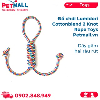 Đồ chơi Lumidori Cottonblend 2 Knot Rope Toys - Dây gặm hai râu rút Petmall